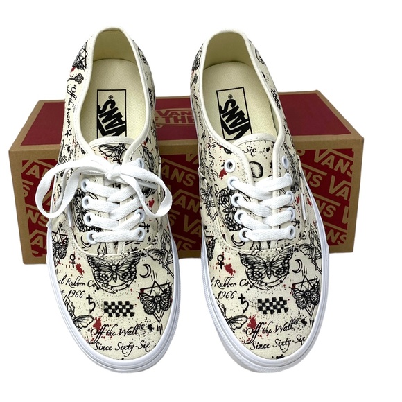 VANS Authentic Shoes Women Size Beige Canvas Low Top Sneakers Skate VN0A5KS9KIG - Picture 4 of 10